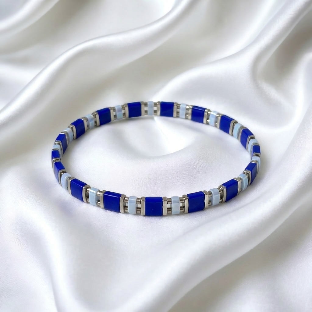 Elastický Miyuki náramek Indigo dream