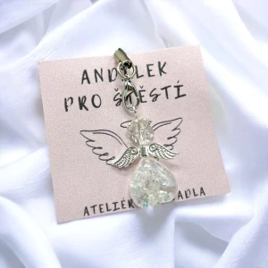 Andílek pro štěstí – bílostříbrná
